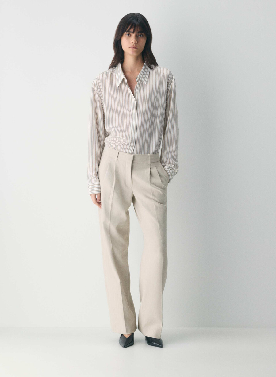 the effortless pant lo-rise - reessential heather matte pearl