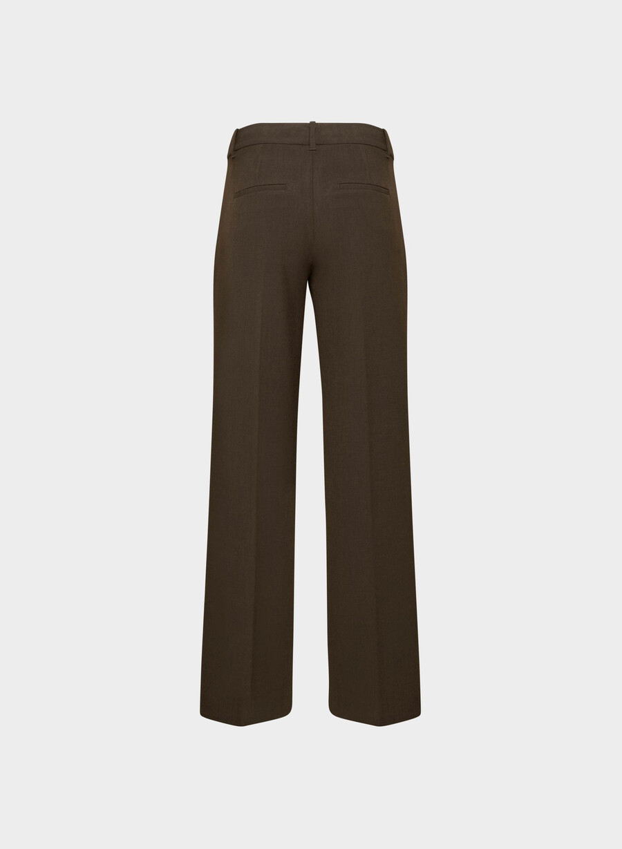 the effortless pant lo-rise - gjenessensiell heather rich cocoa