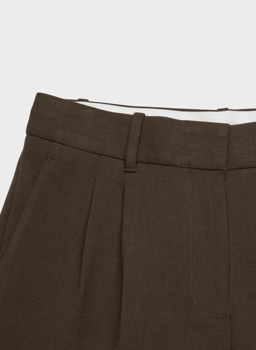 the effortless pant lo-rise - gjenessensiell heather rich cocoa