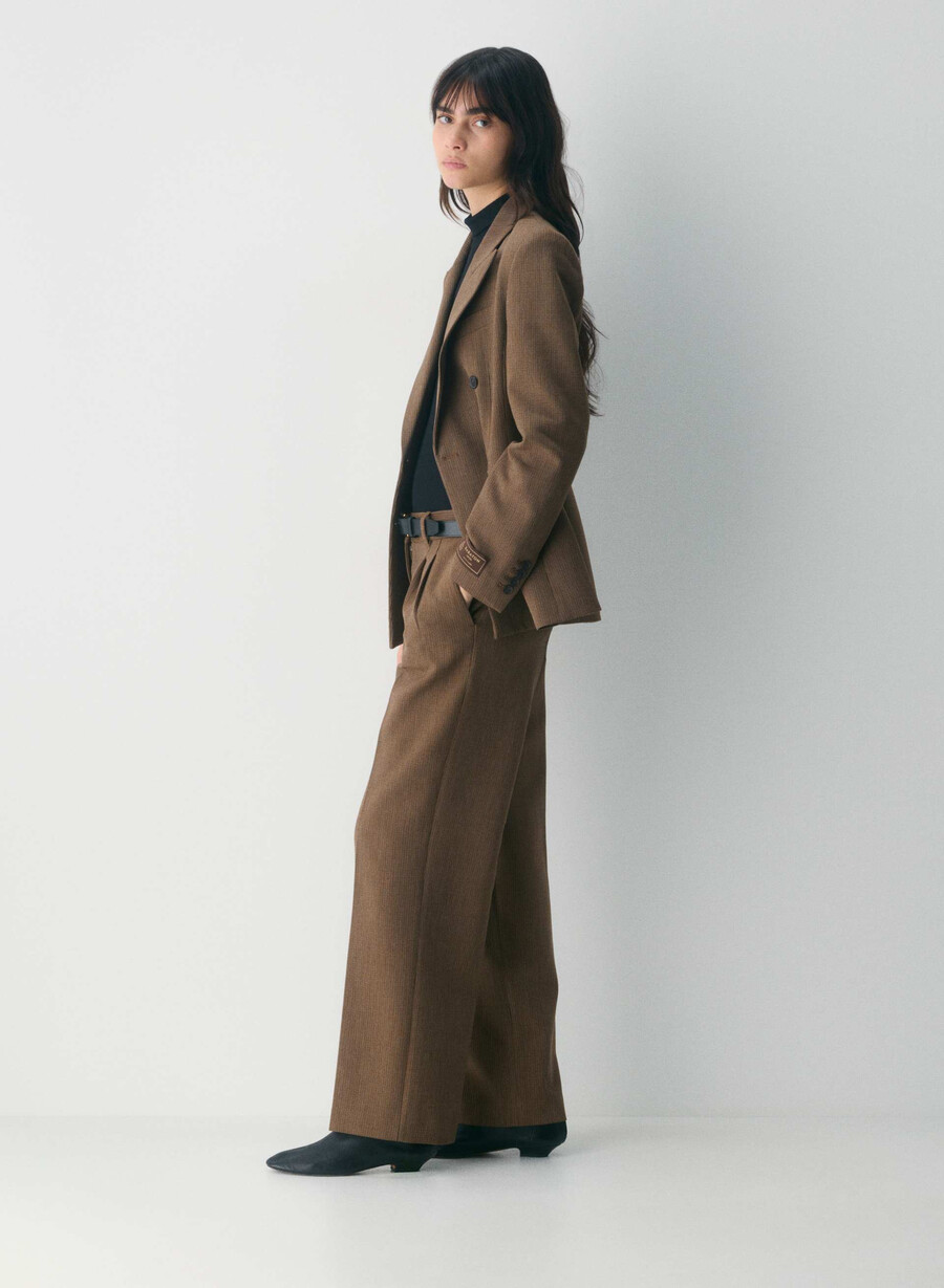 the effortless pant lo-rise - gjenessensiell heather rich cocoa