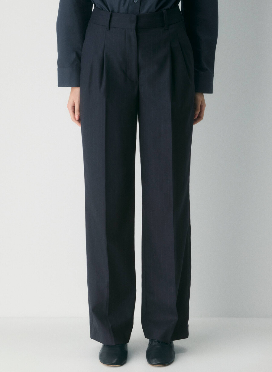 the effortless pant - raffinert brnt stripe dk n nv