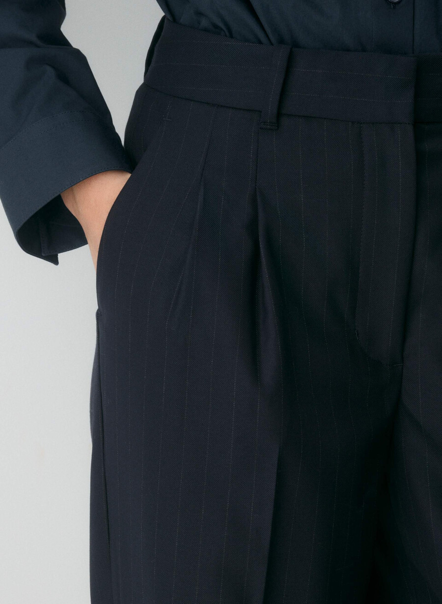 the effortless pant - raffinert brnt stripe dk n nv