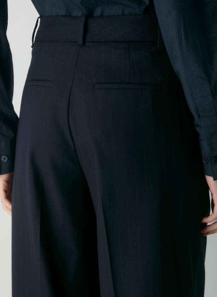 the effortless pant - raffinert brnt stripe dk n nv