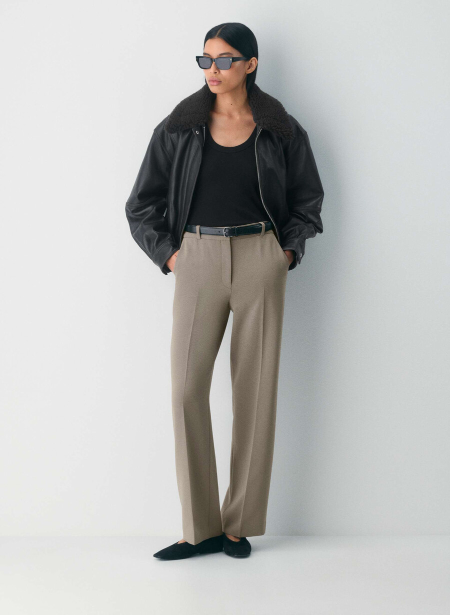 new agency bukse - sway crepe turner taupe