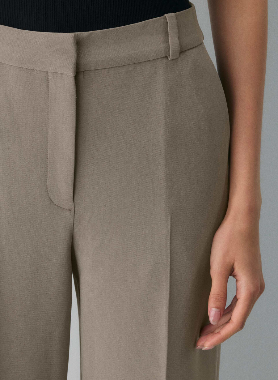 new agency bukse - sway crepe turner taupe