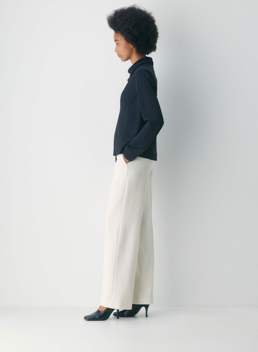 new agency bukse - sway crepe vintage hvit
