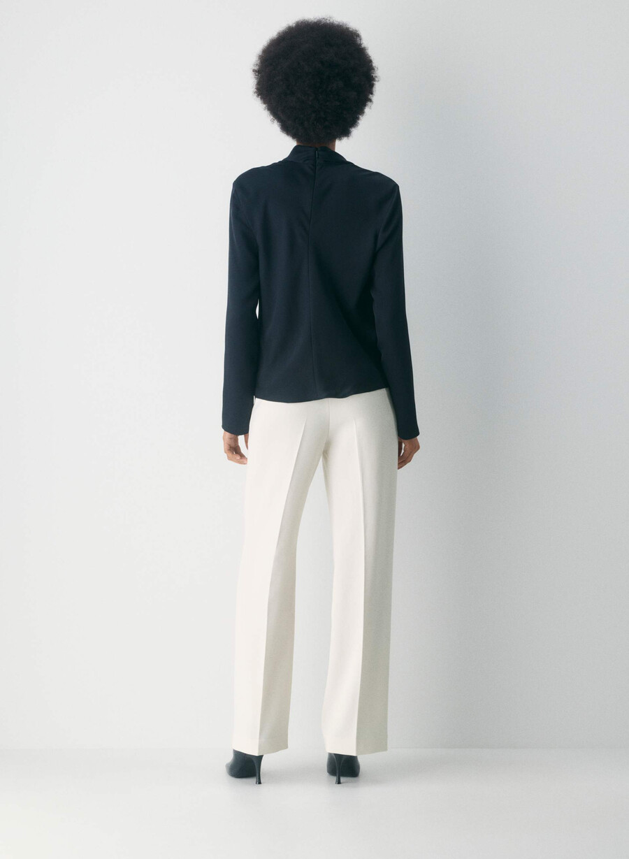 new agency bukse - sway crepe vintage hvit