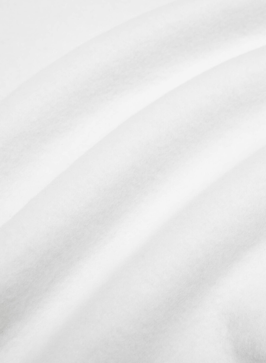 koselig svettefleece mega raglan-hals med trakthals heather cloud white