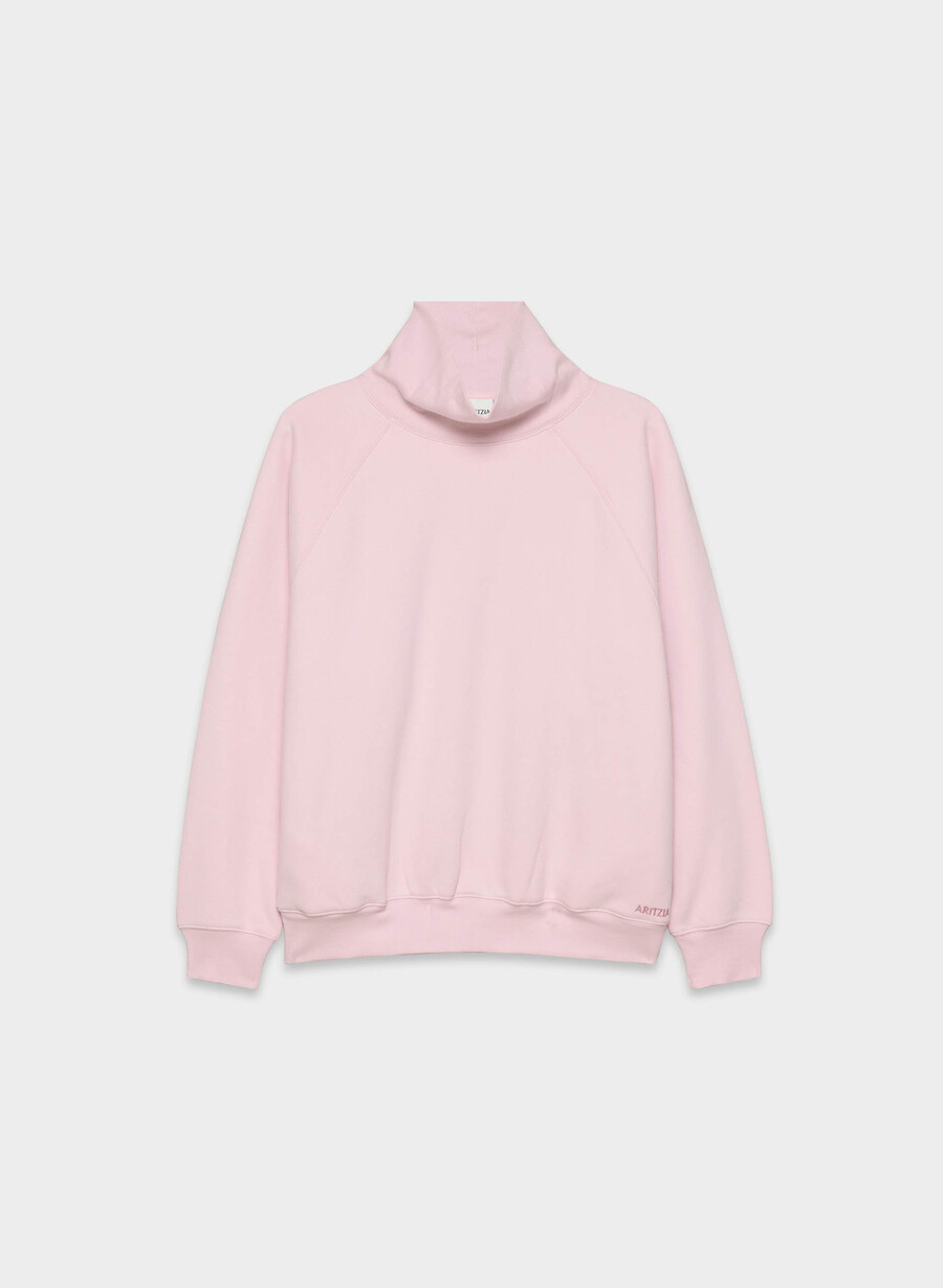 koselig svettefleece mega raglan trakthals amurt rosa