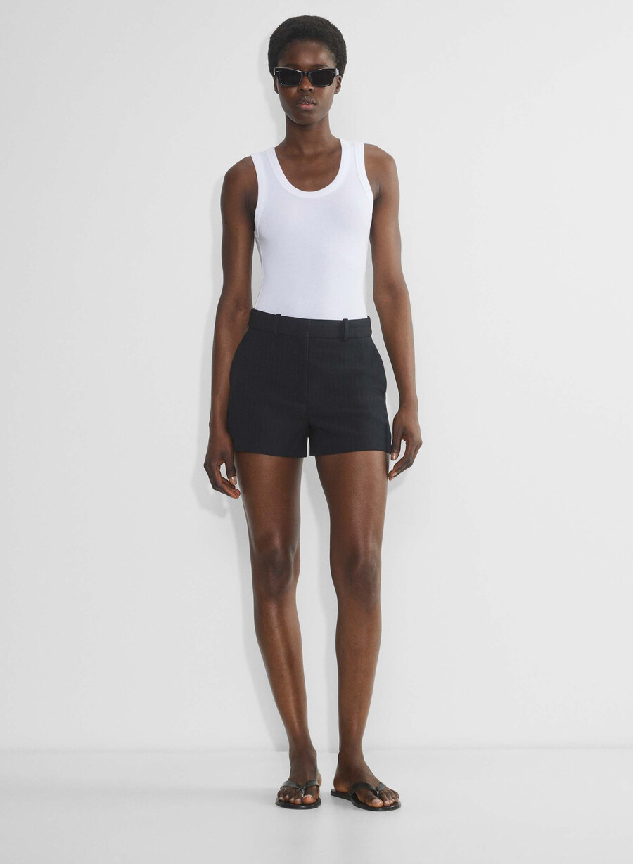 ny byrå mini short - reessential stn strp dn nvc gr