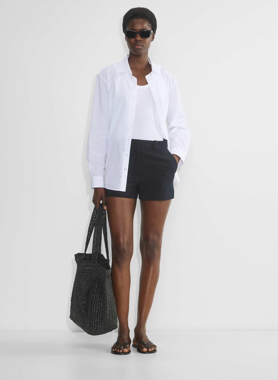 ny byrå mini short - reessential stn strp dn nvc gr