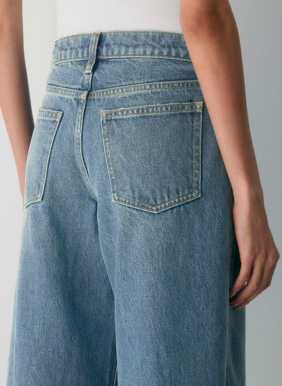 denim forum christy relaxed super lo-rise wide jeans vintage medium blue