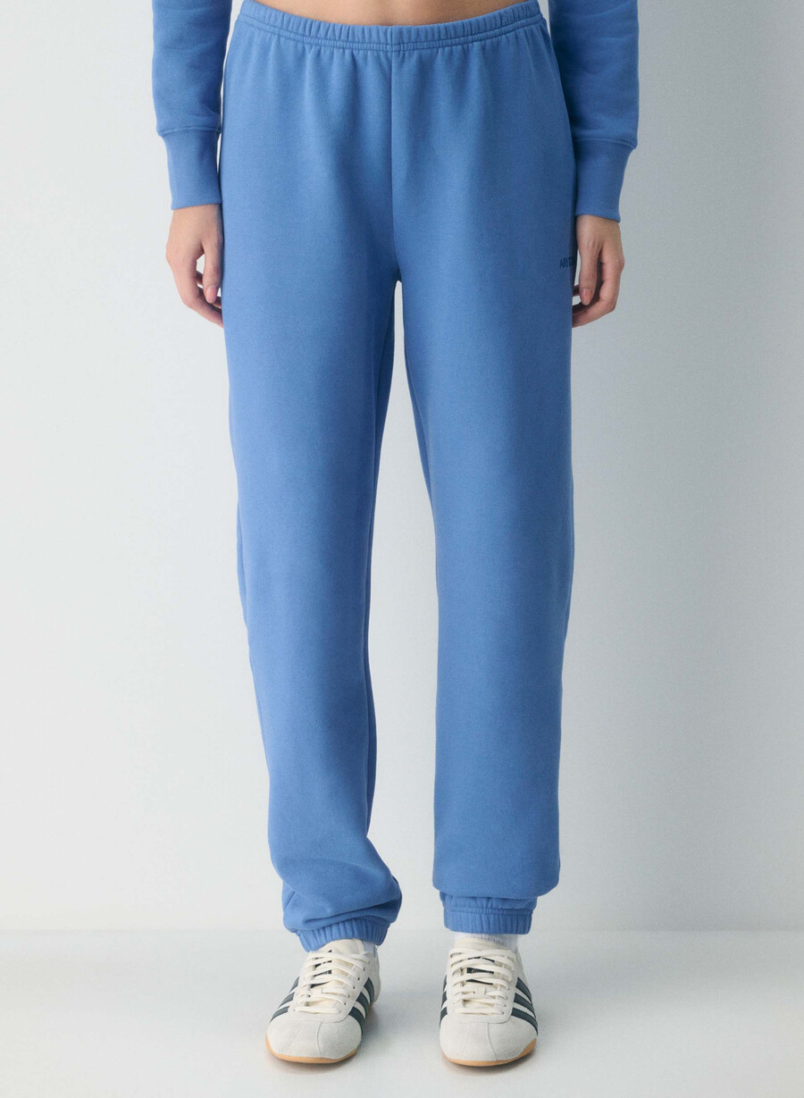koselig joggebukse i fleece myk og myk heather chrome
