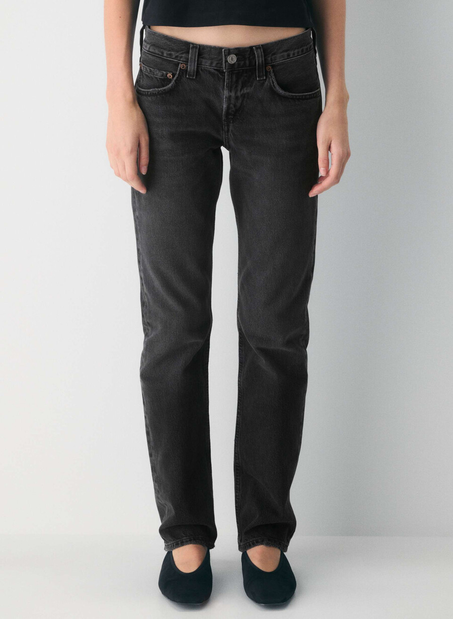 agolde lav midje slim jeans arcane