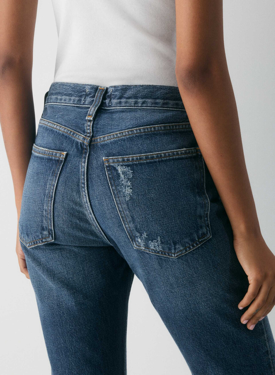 agolde mid rise kick boot jean stencil