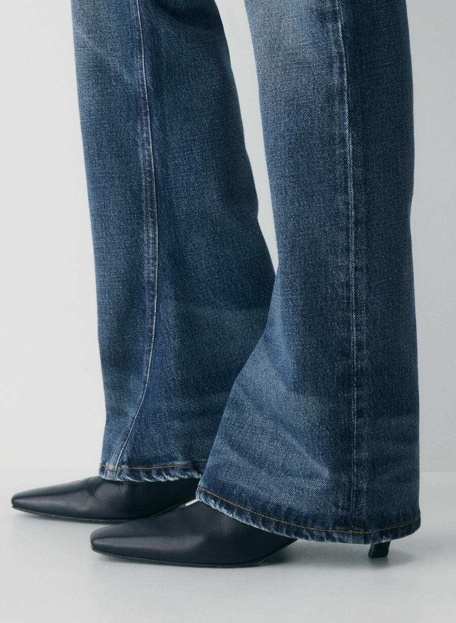 agolde mid rise kick boot jean stencil