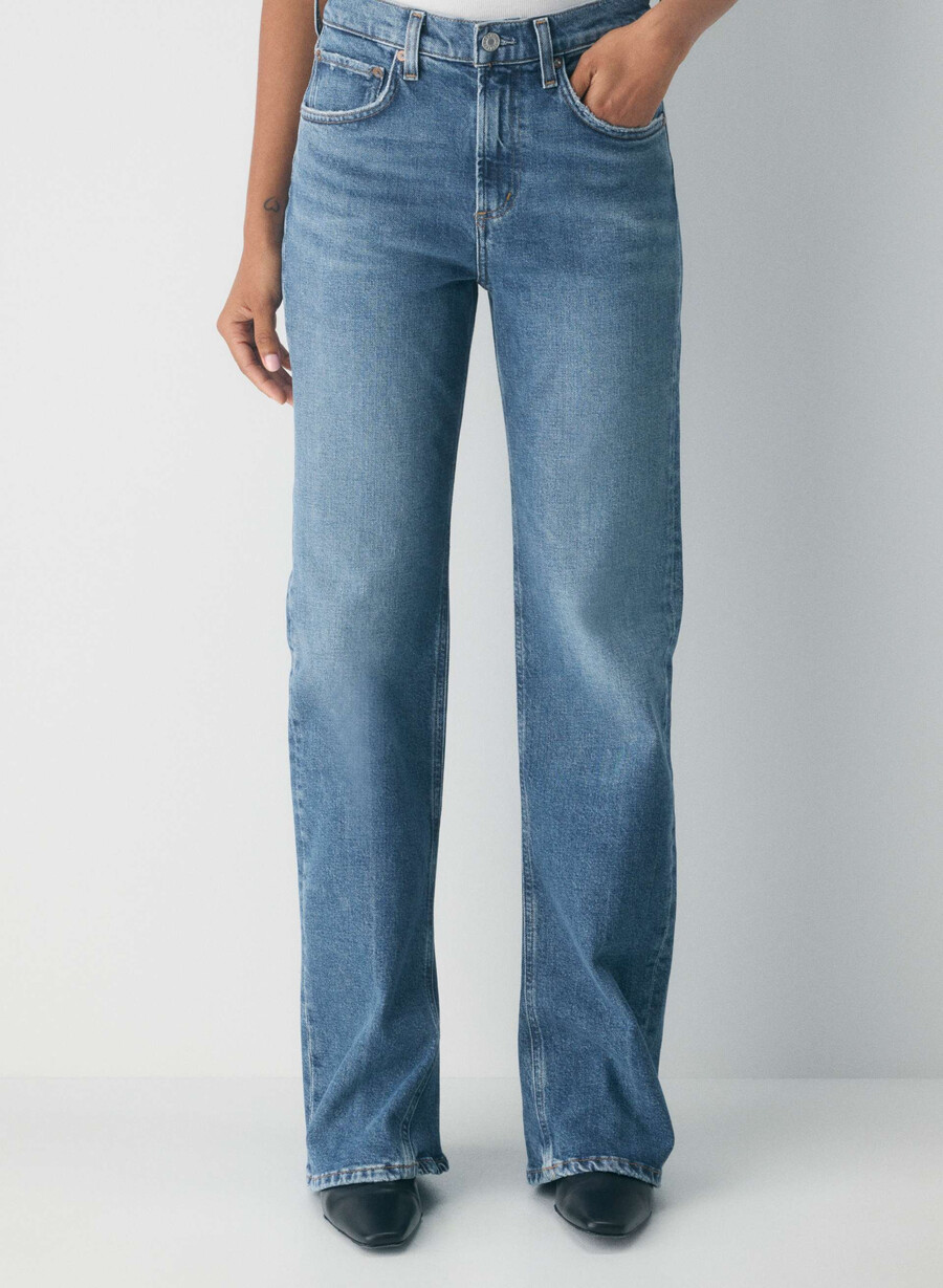agolde mid rise kick boot jean curve