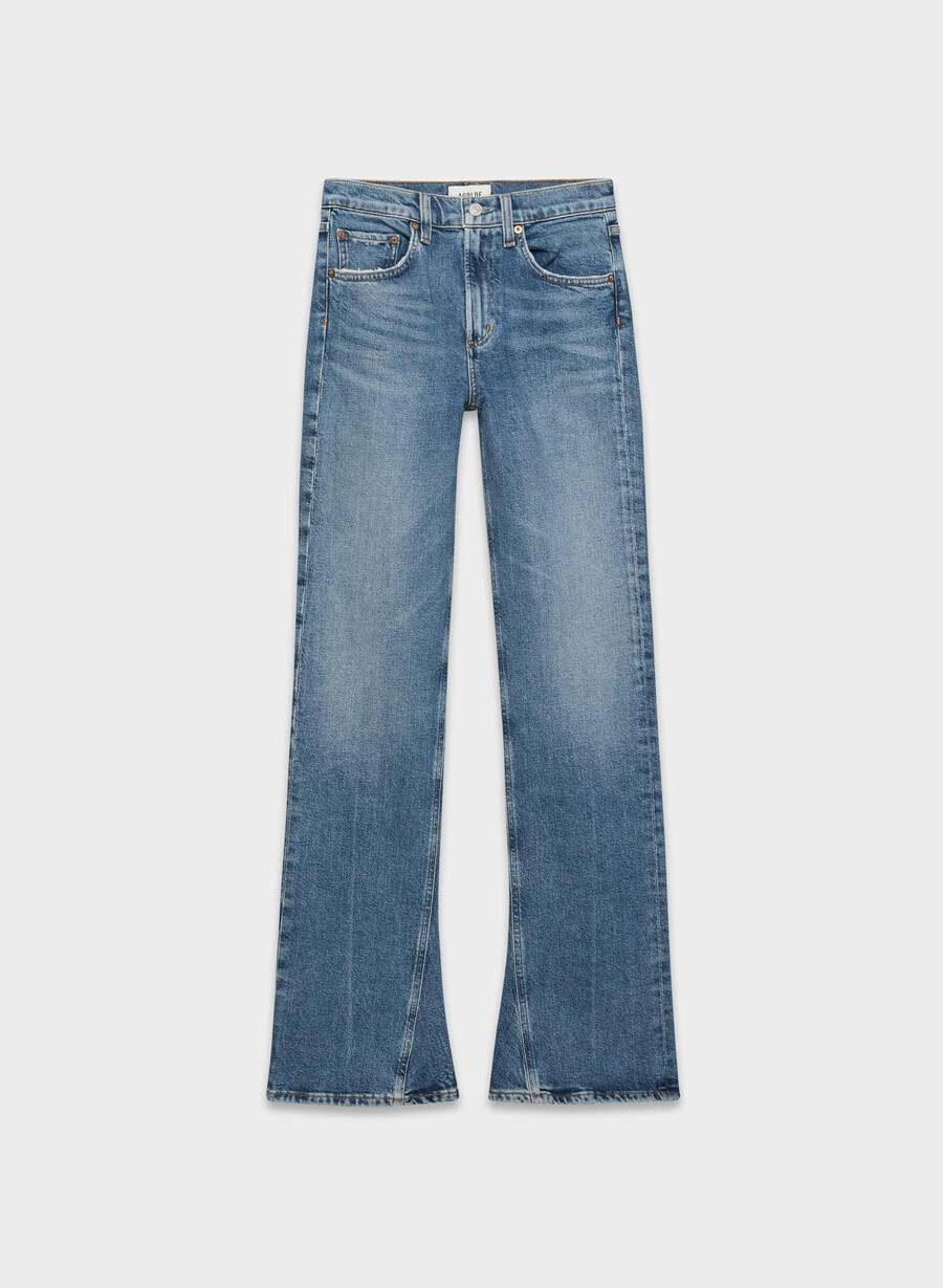 agolde mid rise kick boot jean curve
