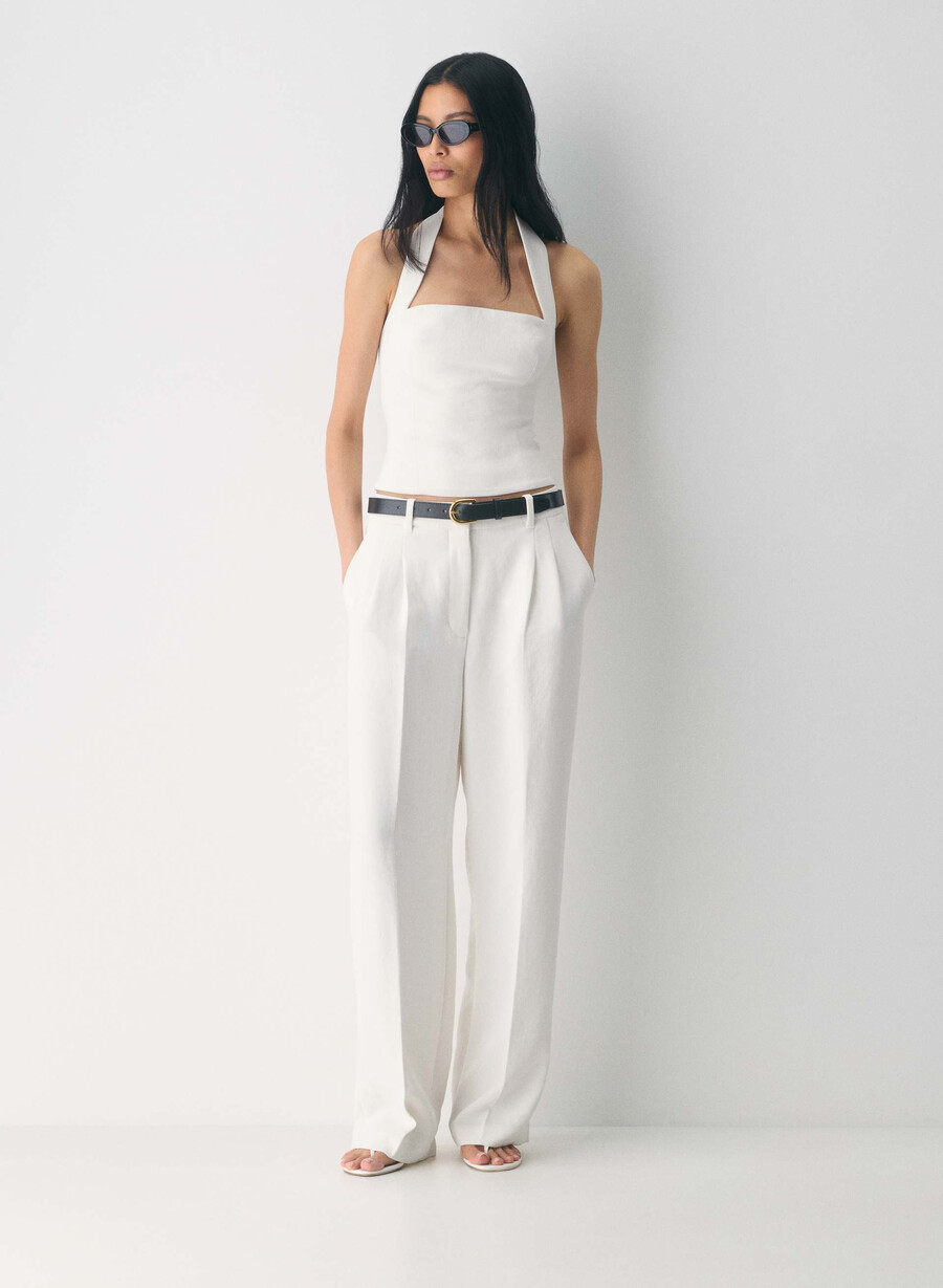 whisper halter topp - crepette lys bjørk