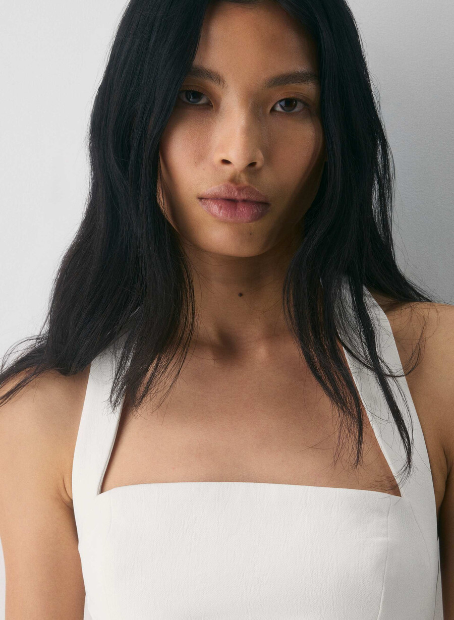 whisper halter topp - crepette lys bjørk