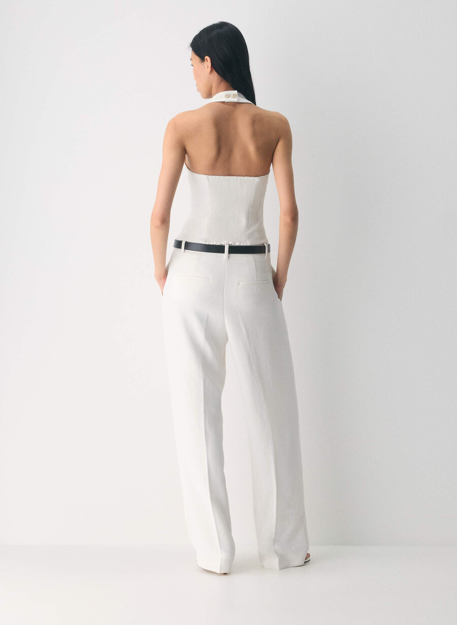 whisper halter topp - crepette lys bjørk