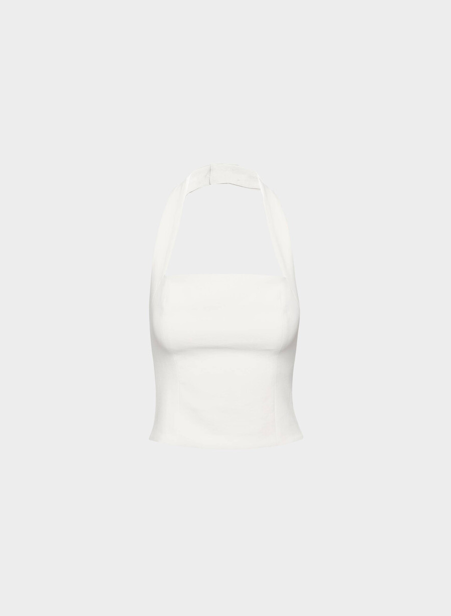 whisper halter topp - crepette lys bjørk