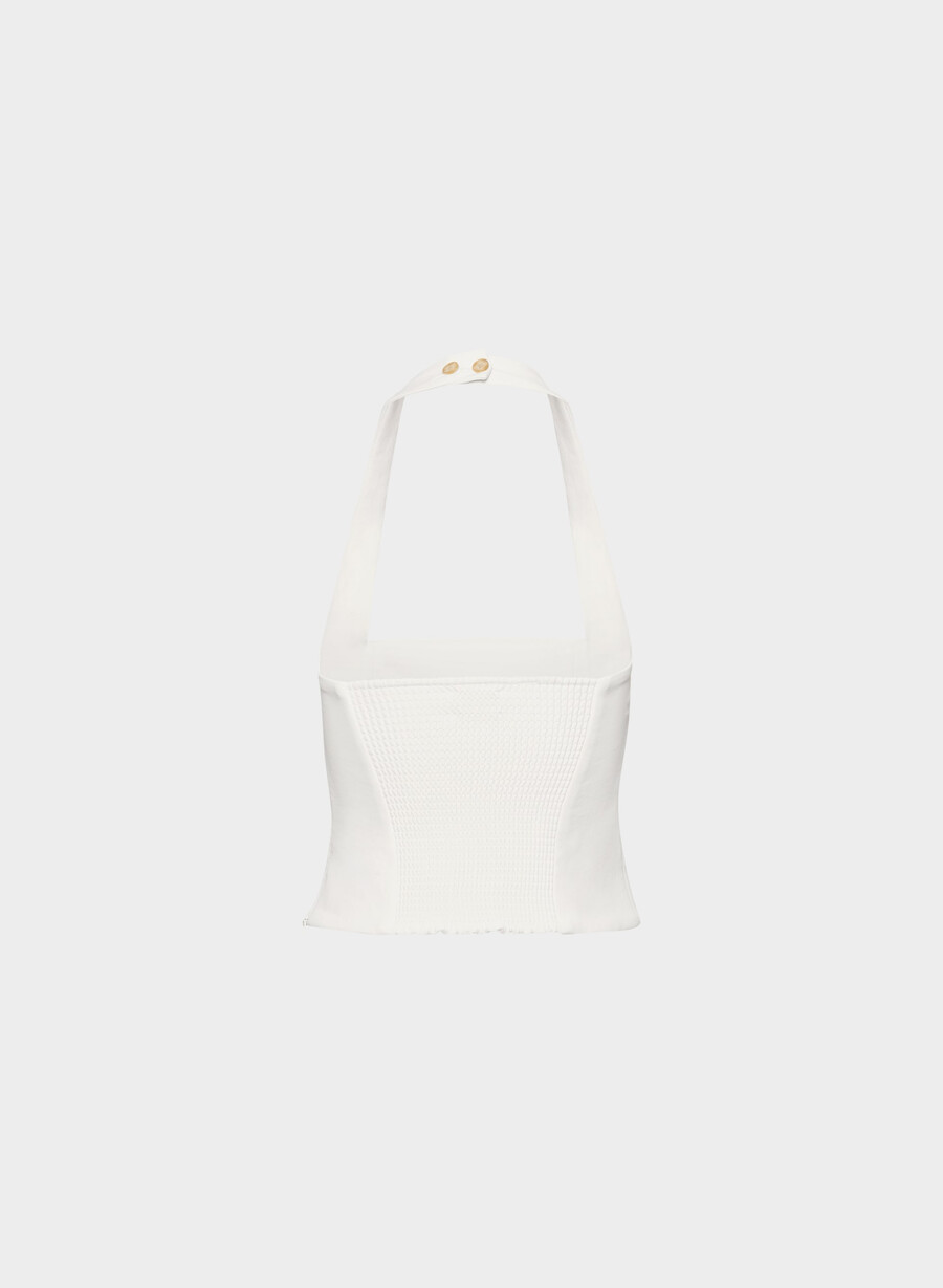 whisper halter topp - crepette lys bjørk