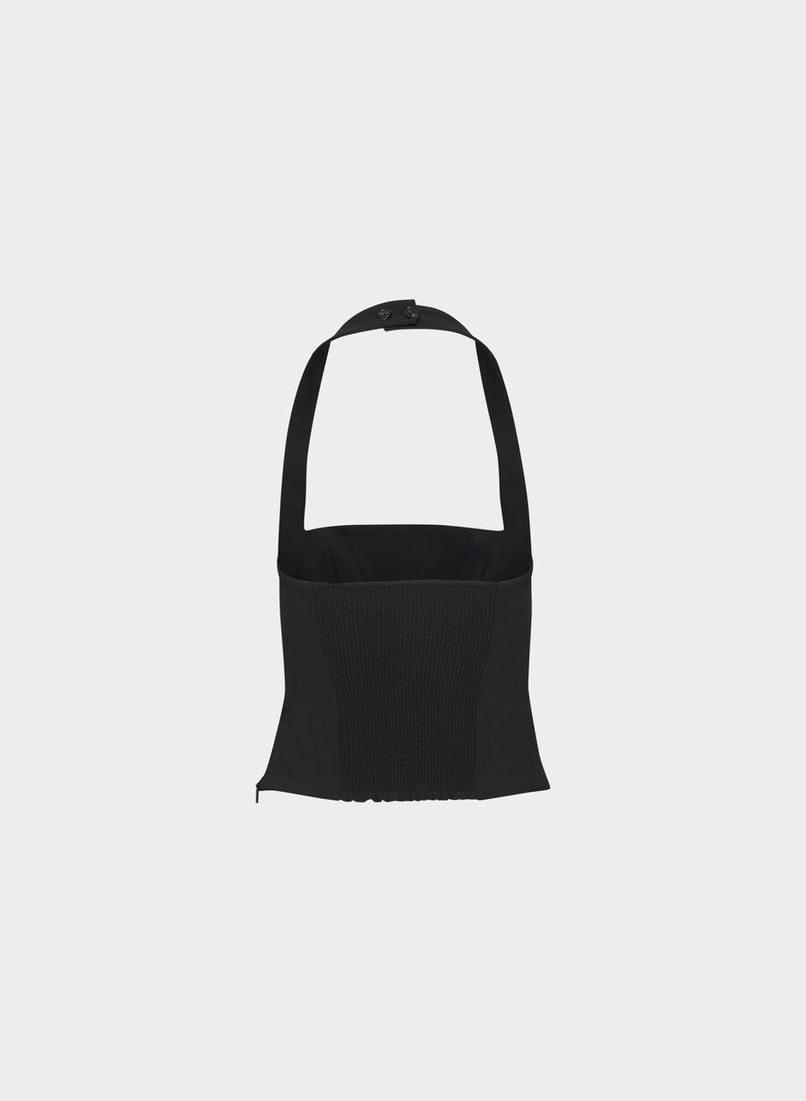 whisper halter topp - crepette svart