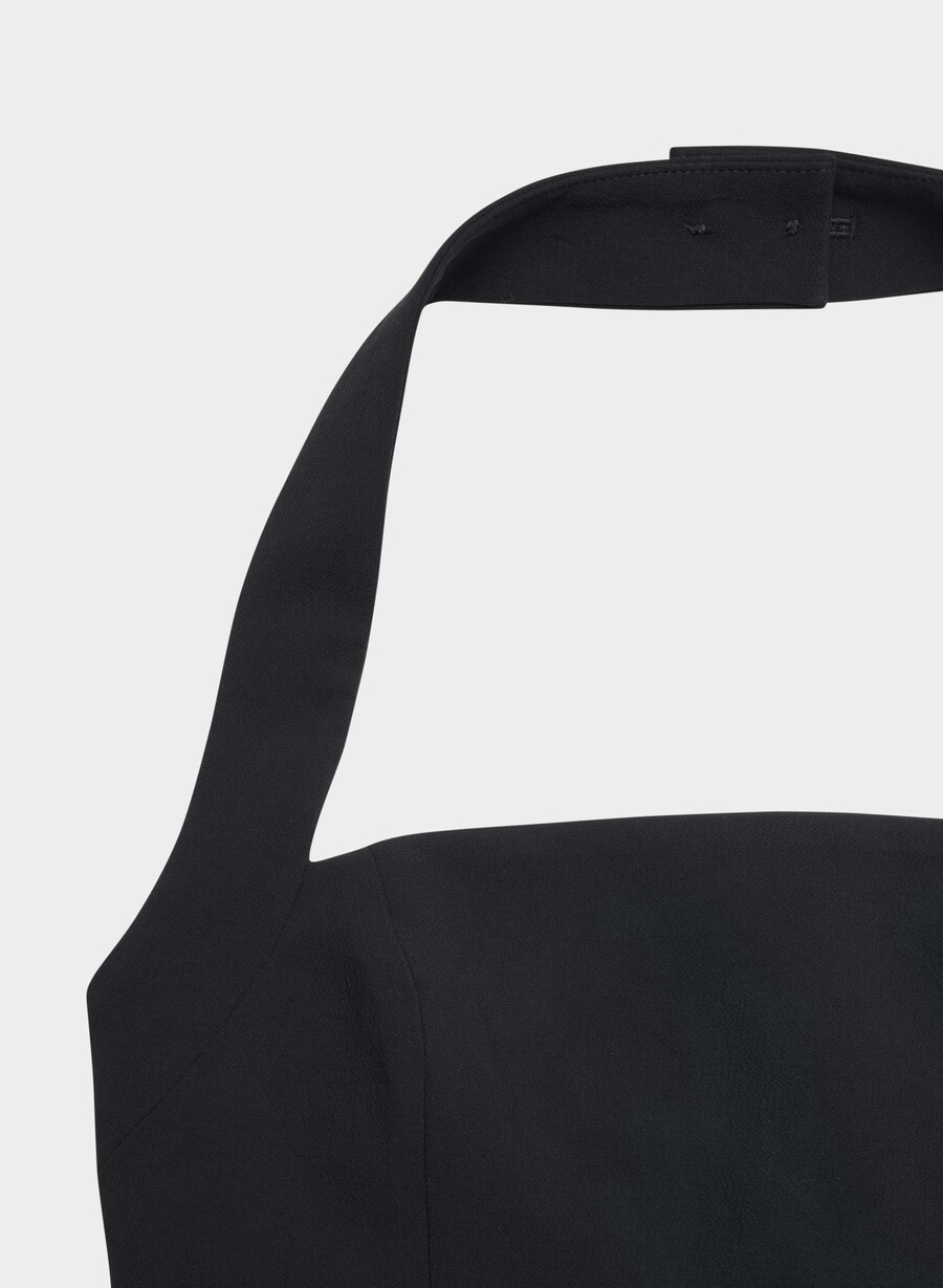 whisper halter topp - crepette svart