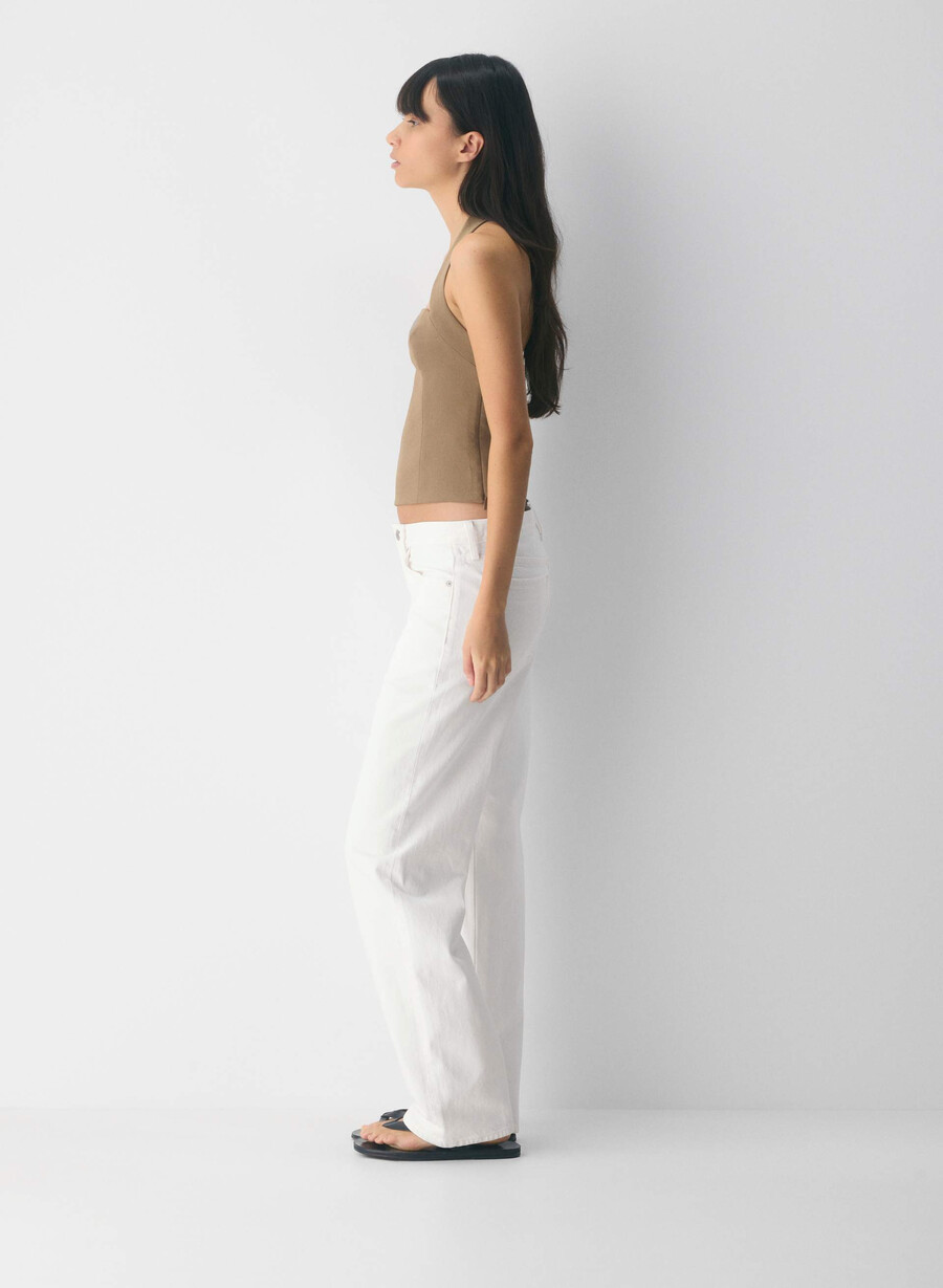 whisper halter-topp - crepette folio brun