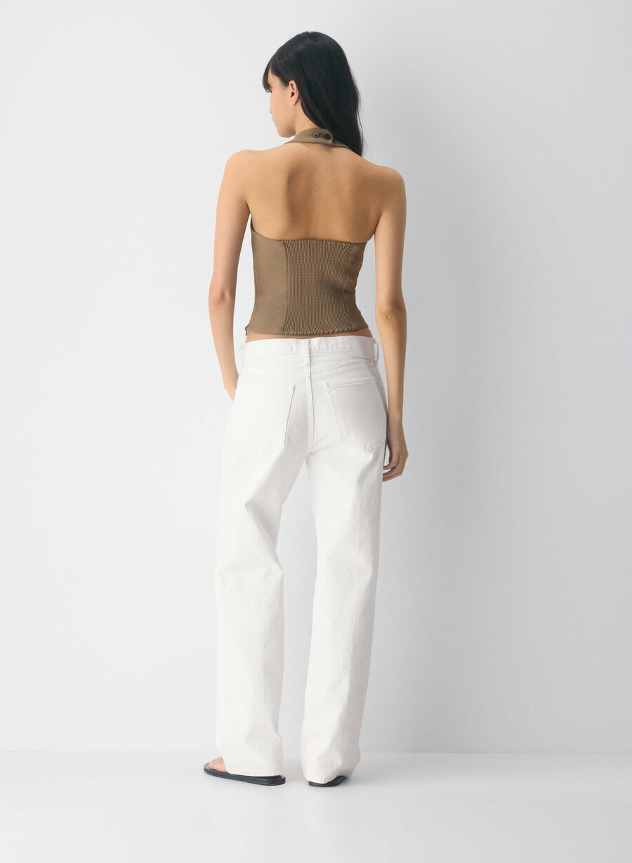 whisper halter-topp - crepette folio brun
