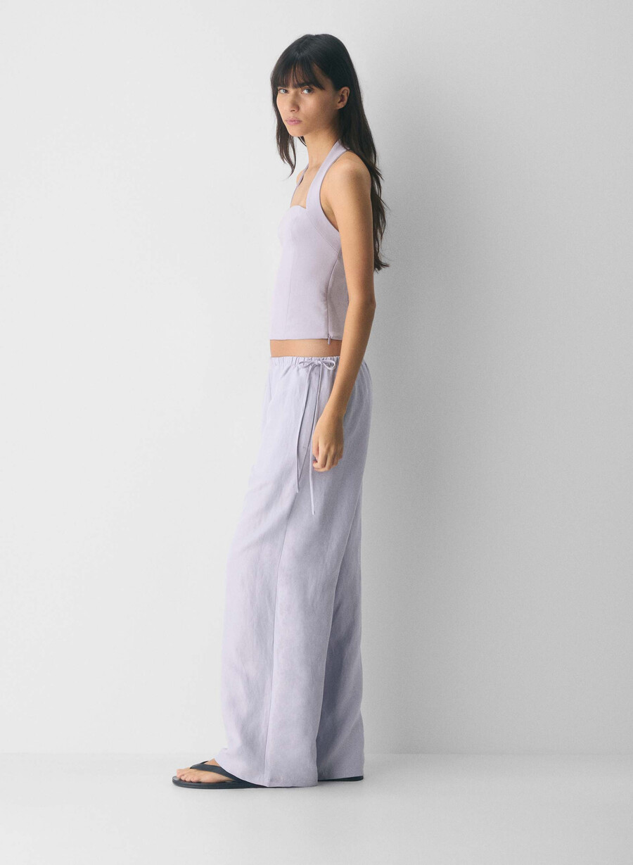 whisper halter-topp - crepette villblomster syren