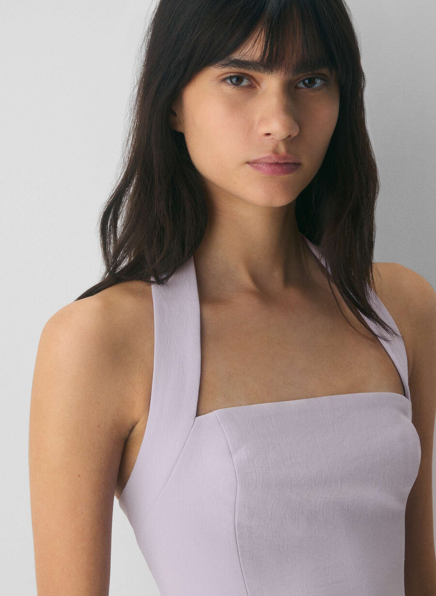 whisper halter-topp - crepette villblomster syren
