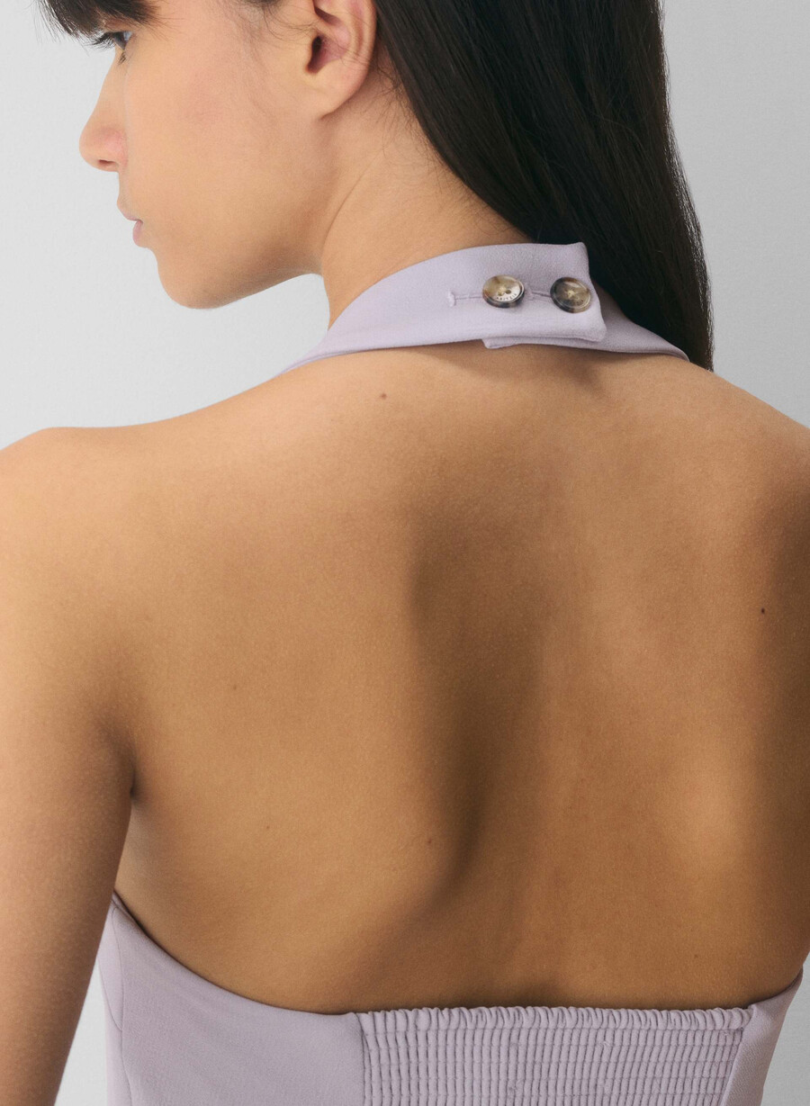 whisper halter-topp - crepette villblomster syren