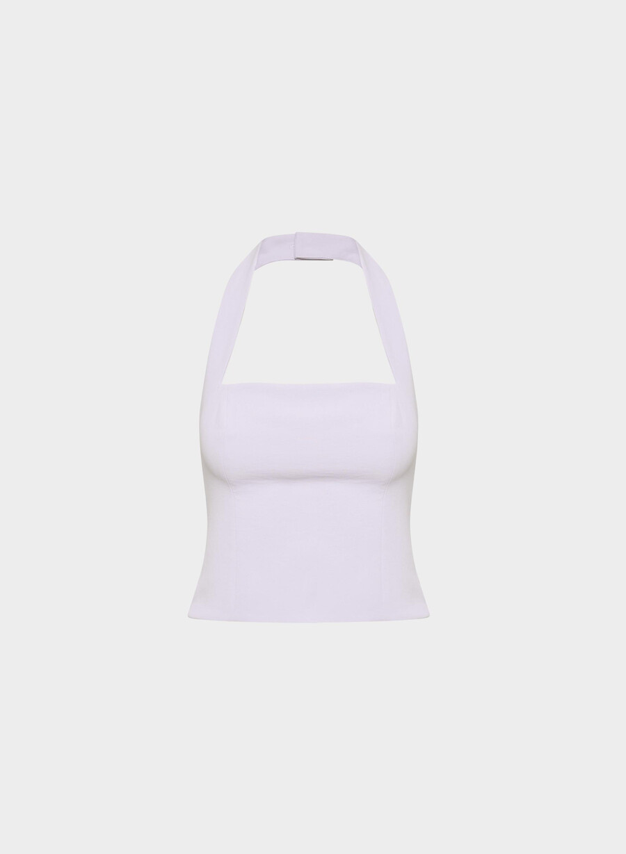 whisper halter-topp - crepette villblomster syren