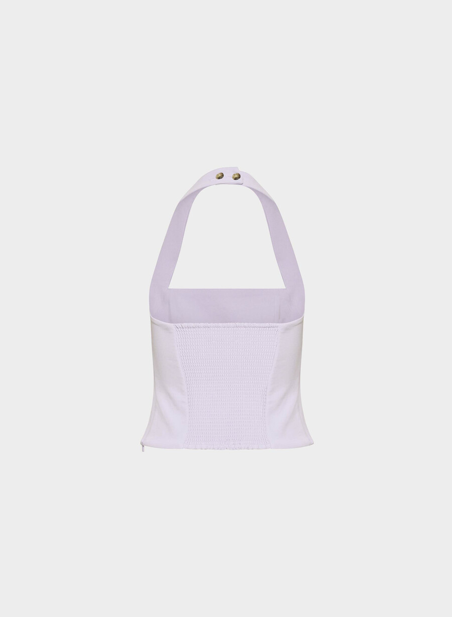 whisper halter-topp - crepette villblomster syren