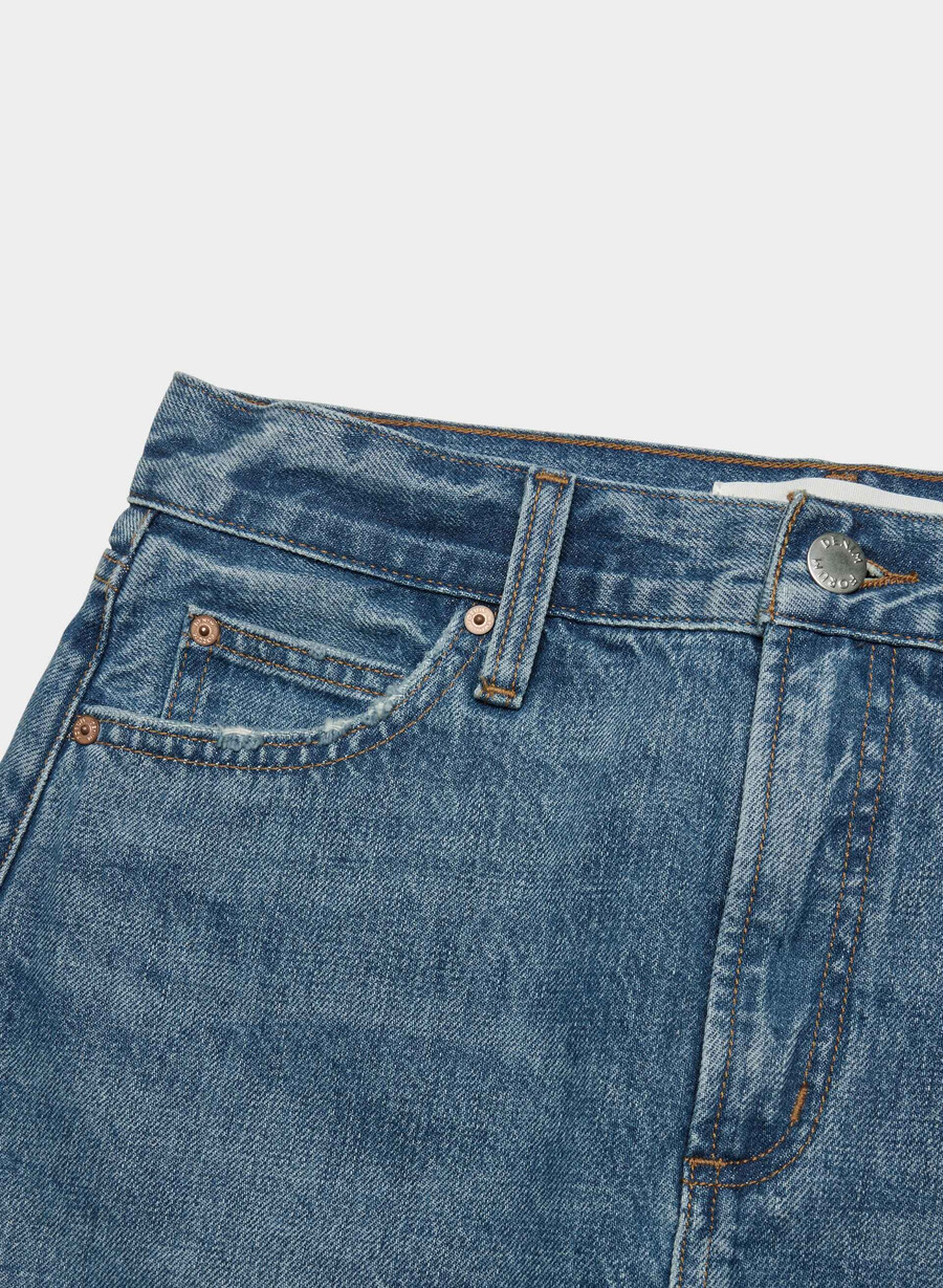 denim forum 90-tallets vintage mikro-denimskjørt 5 år kiss n tell svart