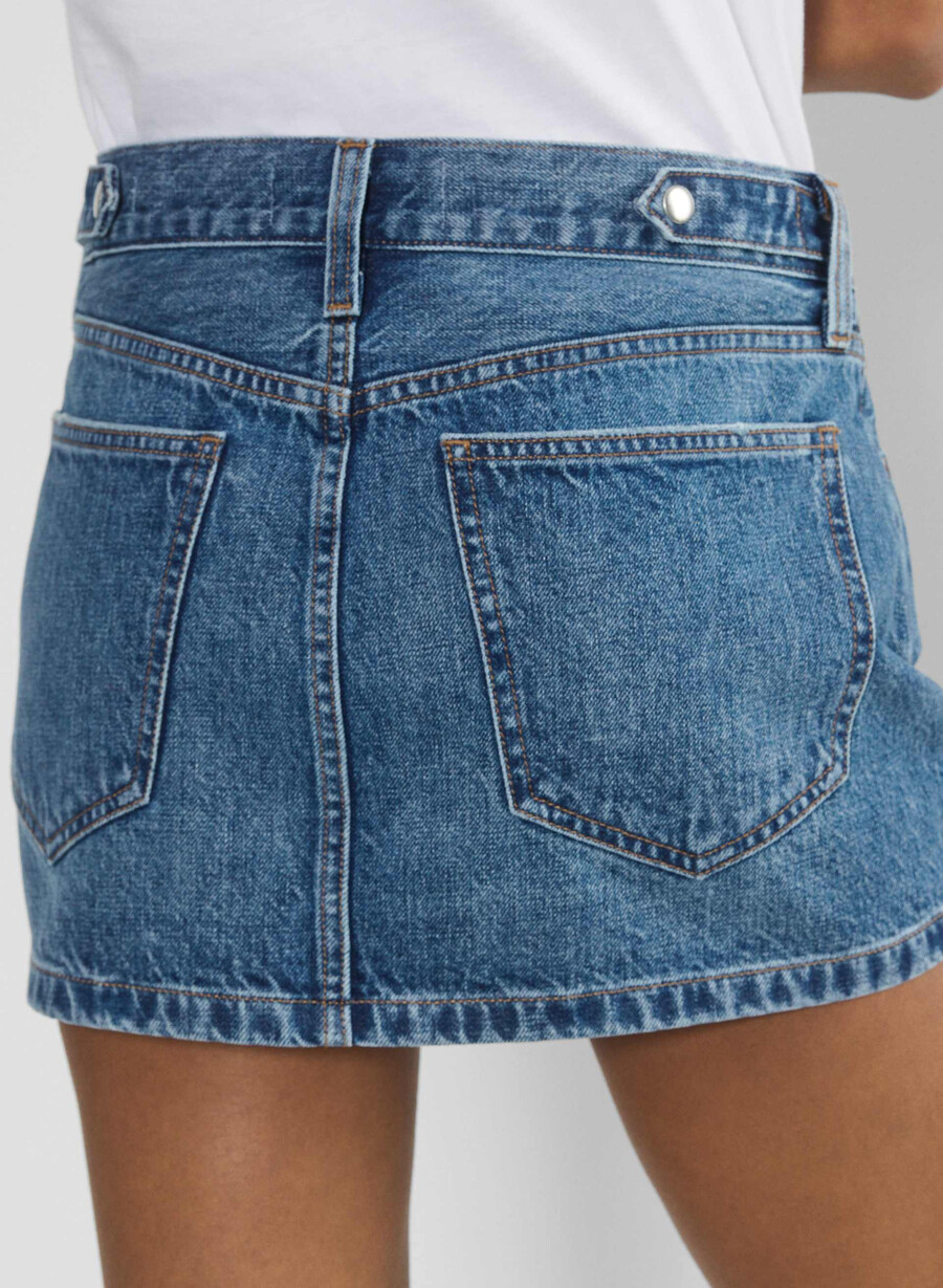 denim forum 90-tallets vintage mikro-denimskjørt 5 år kiss n tell svart