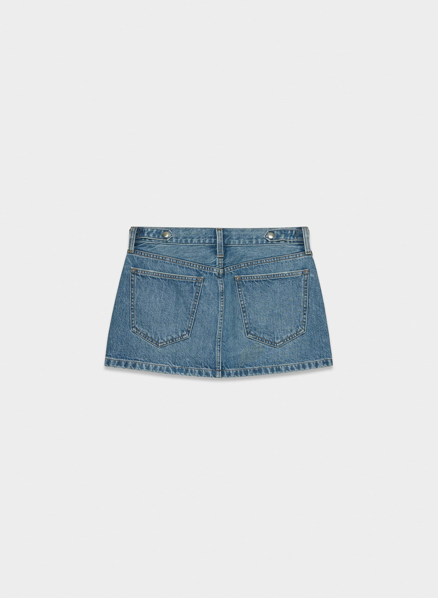 denim forum 90-tallets vintage mikro-denimskjørt 5 år kiss n tell svart