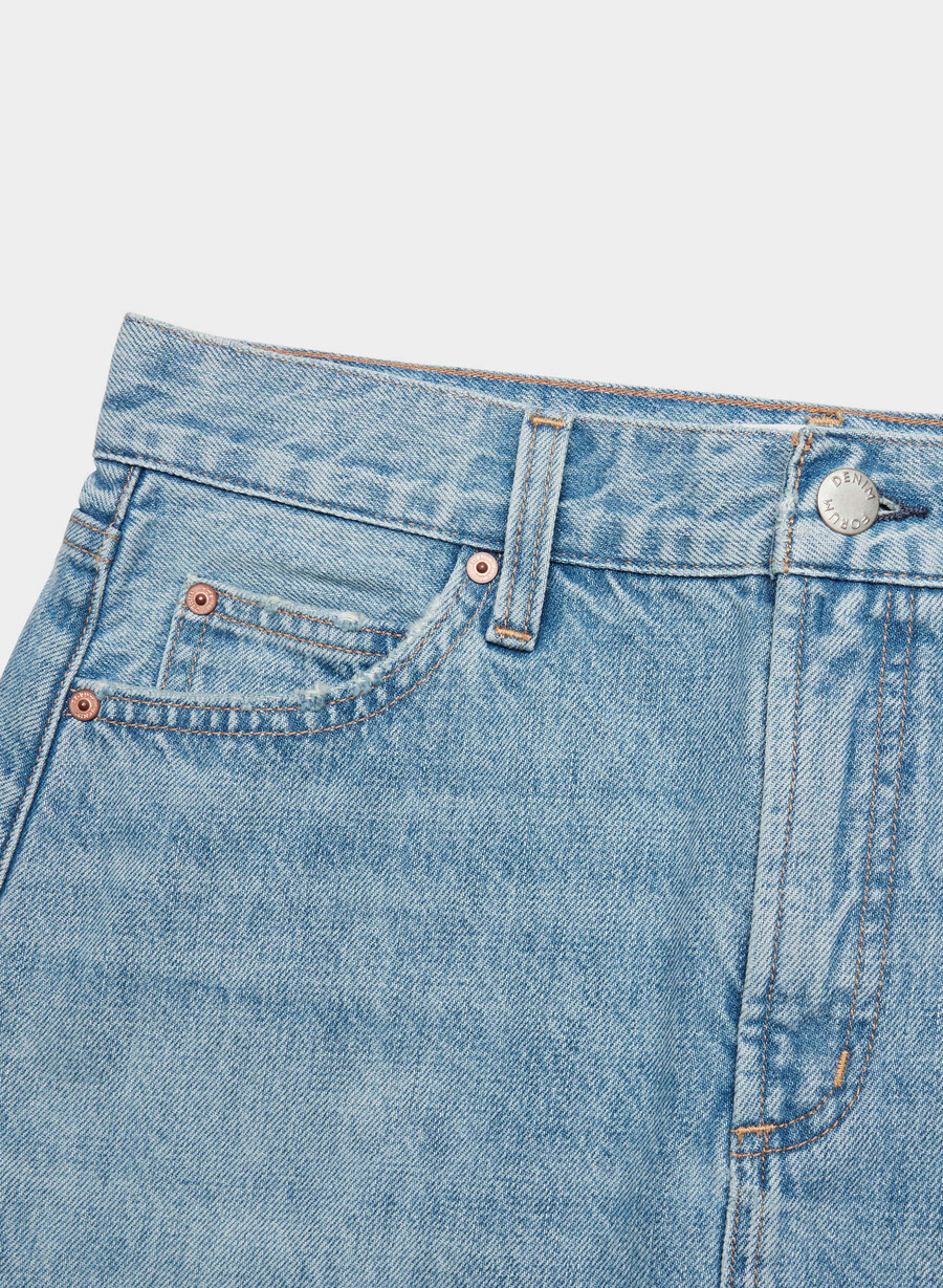 denim forum 90-tallets vintage mikro-denimskjørt 7 år bleu taboo