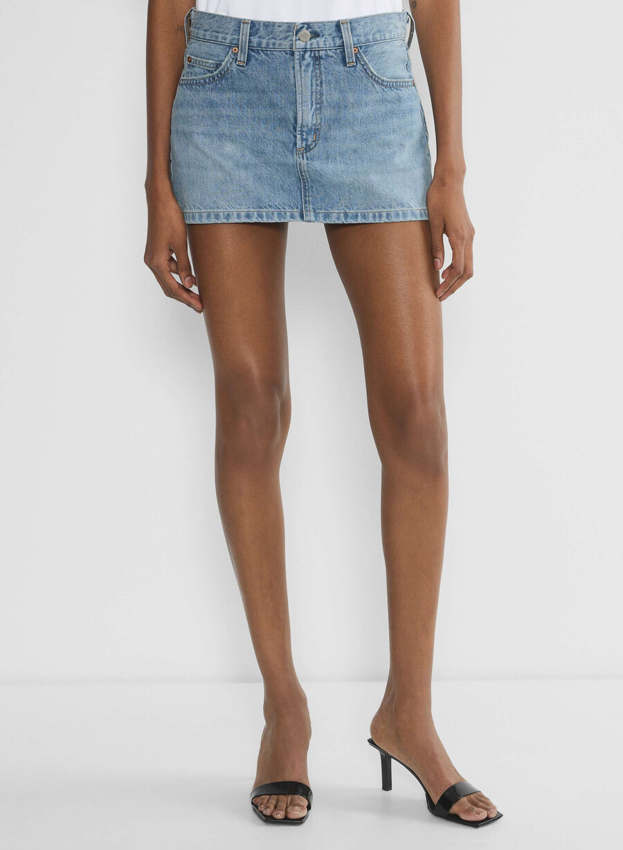 denim forum 90-tallets vintage mikro-denimskjørt 7 år bleu taboo