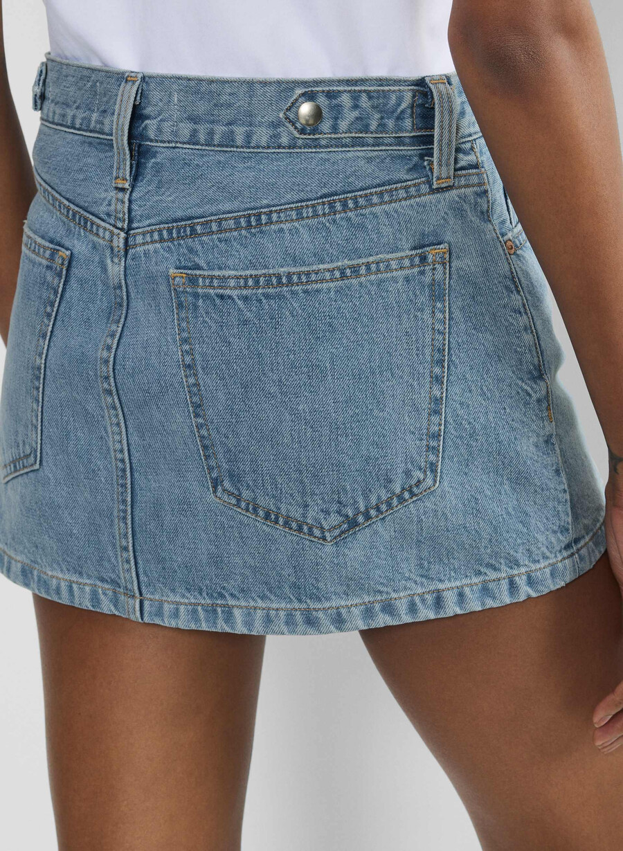denim forum 90-tallets vintage mikro-denimskjørt 7 år bleu taboo
