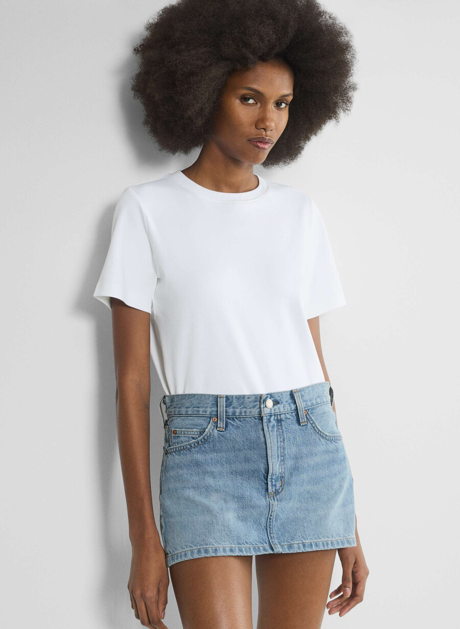 denim forum 90-tallets vintage mikro-denimskjørt 7 år bleu taboo