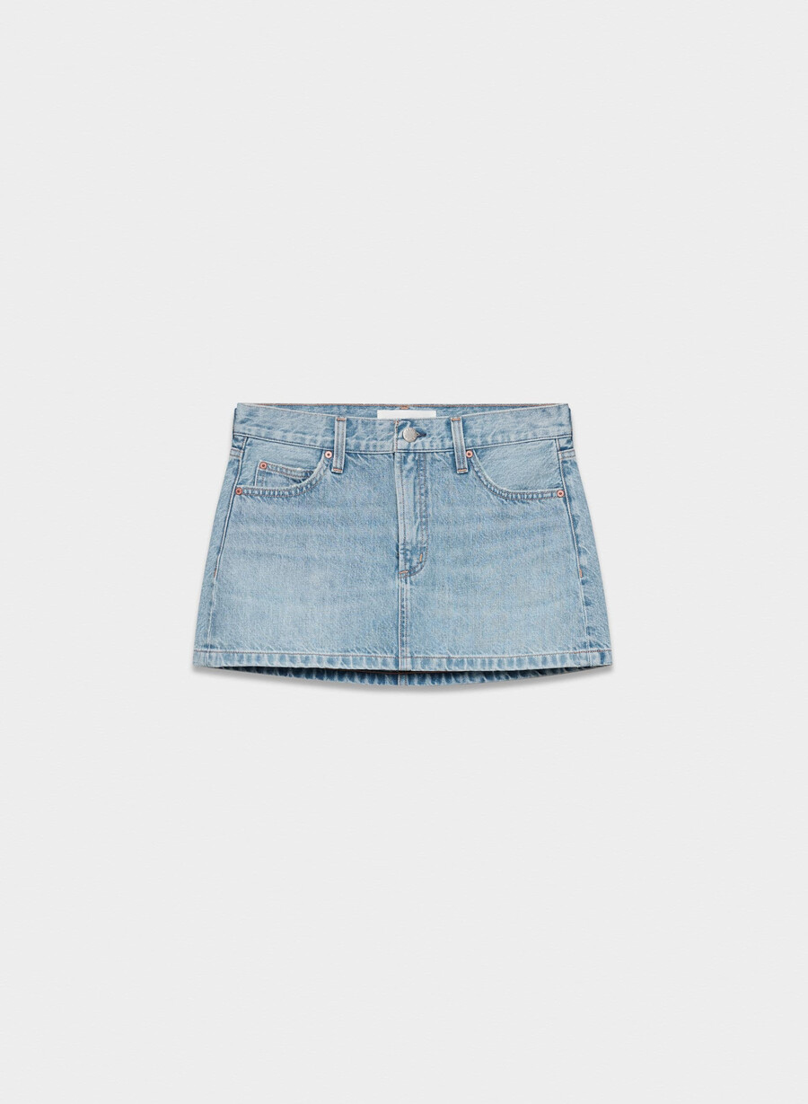 denim forum 90-tallets vintage mikro-denimskjørt 7 år bleu taboo