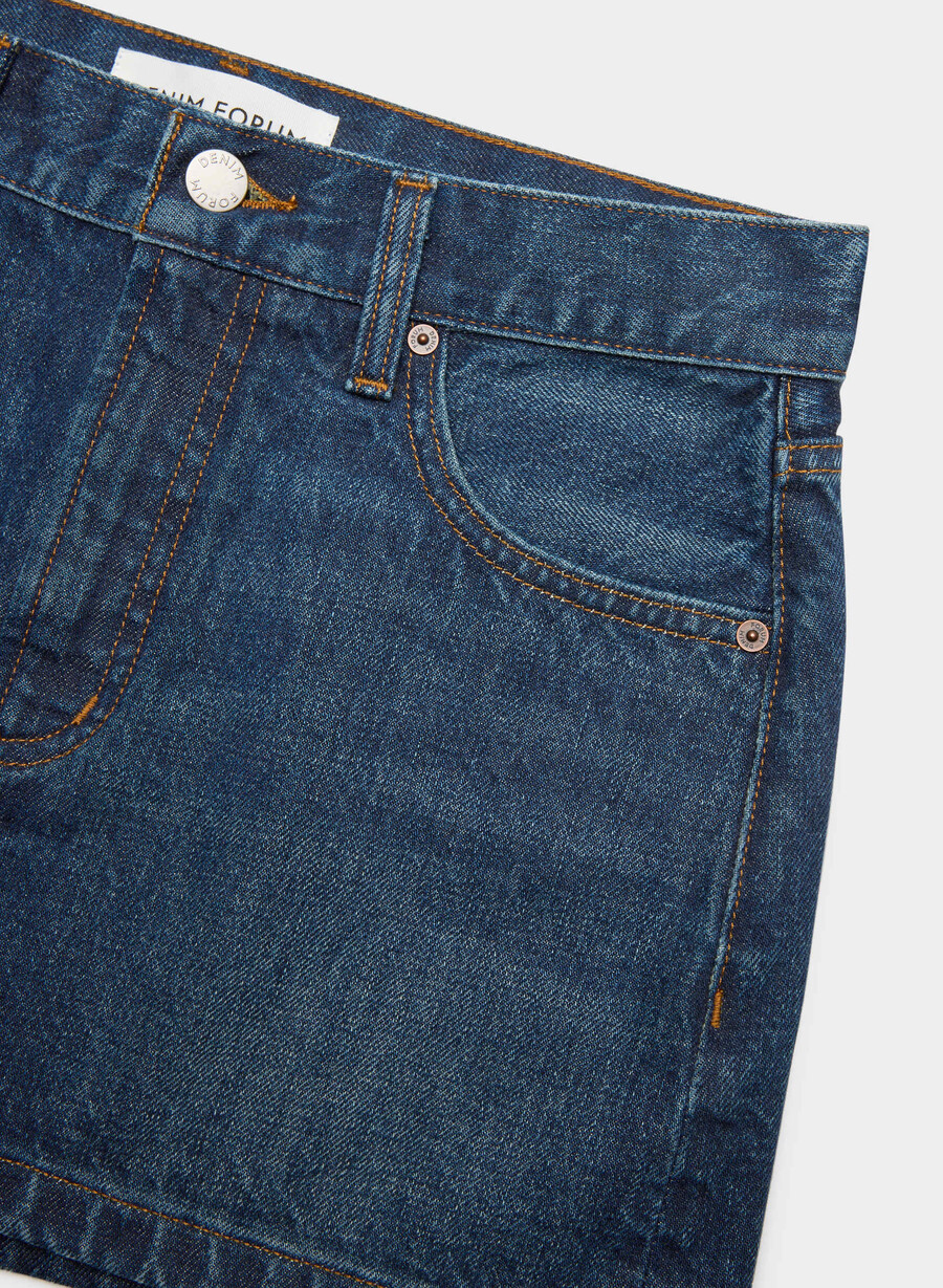 denim forum 90-tallets vintage mikro-denimskjørt be about dark bleu