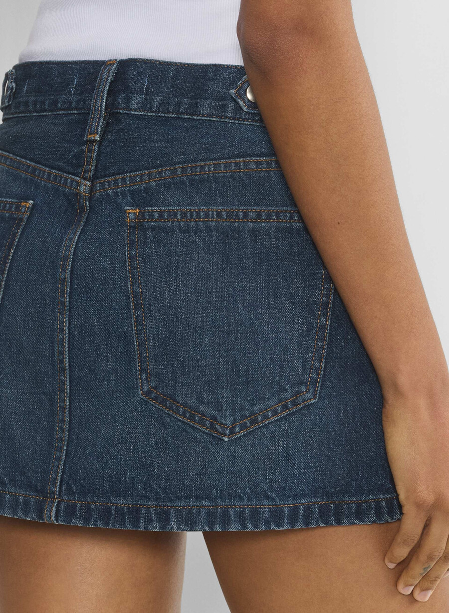 denim forum 90-tallets vintage mikro-denimskjørt be about dark bleu