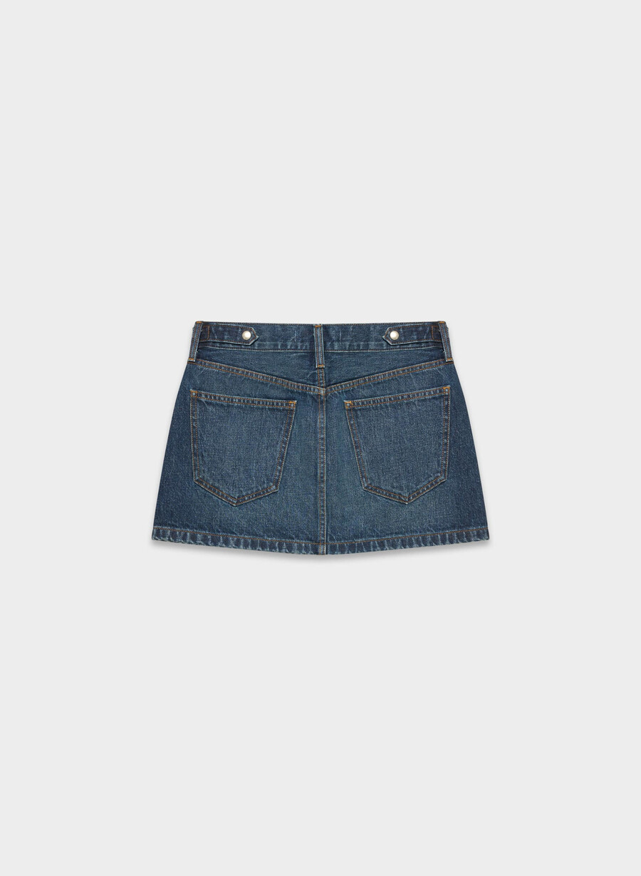 denim forum 90-tallets vintage mikro-denimskjørt be about dark bleu