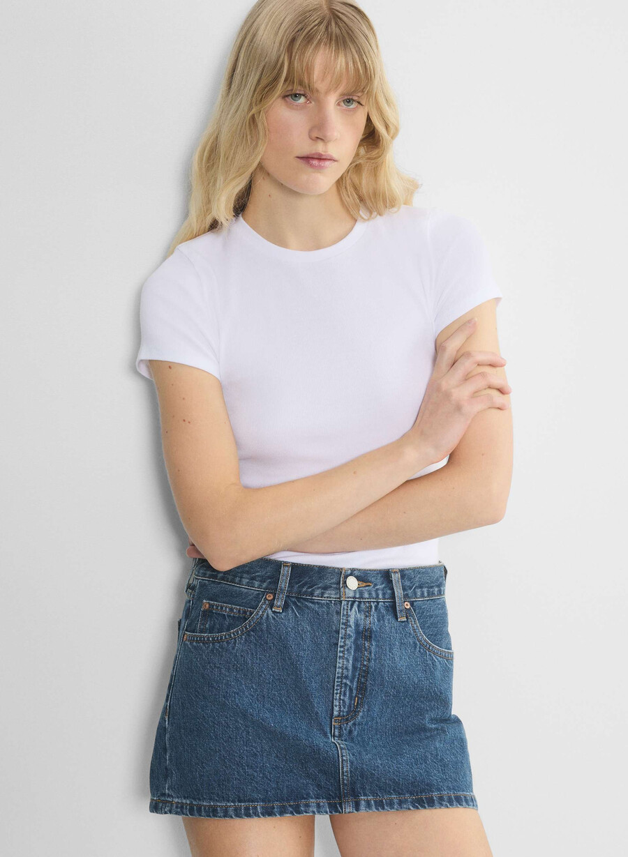 denim forum 90-tallets vintage mikro-denimskjørt mØrk blÅ Øyenskygge