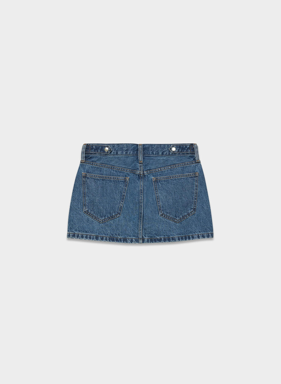 denim forum 90-tallets vintage mikro-denimskjørt mØrk blÅ Øyenskygge
