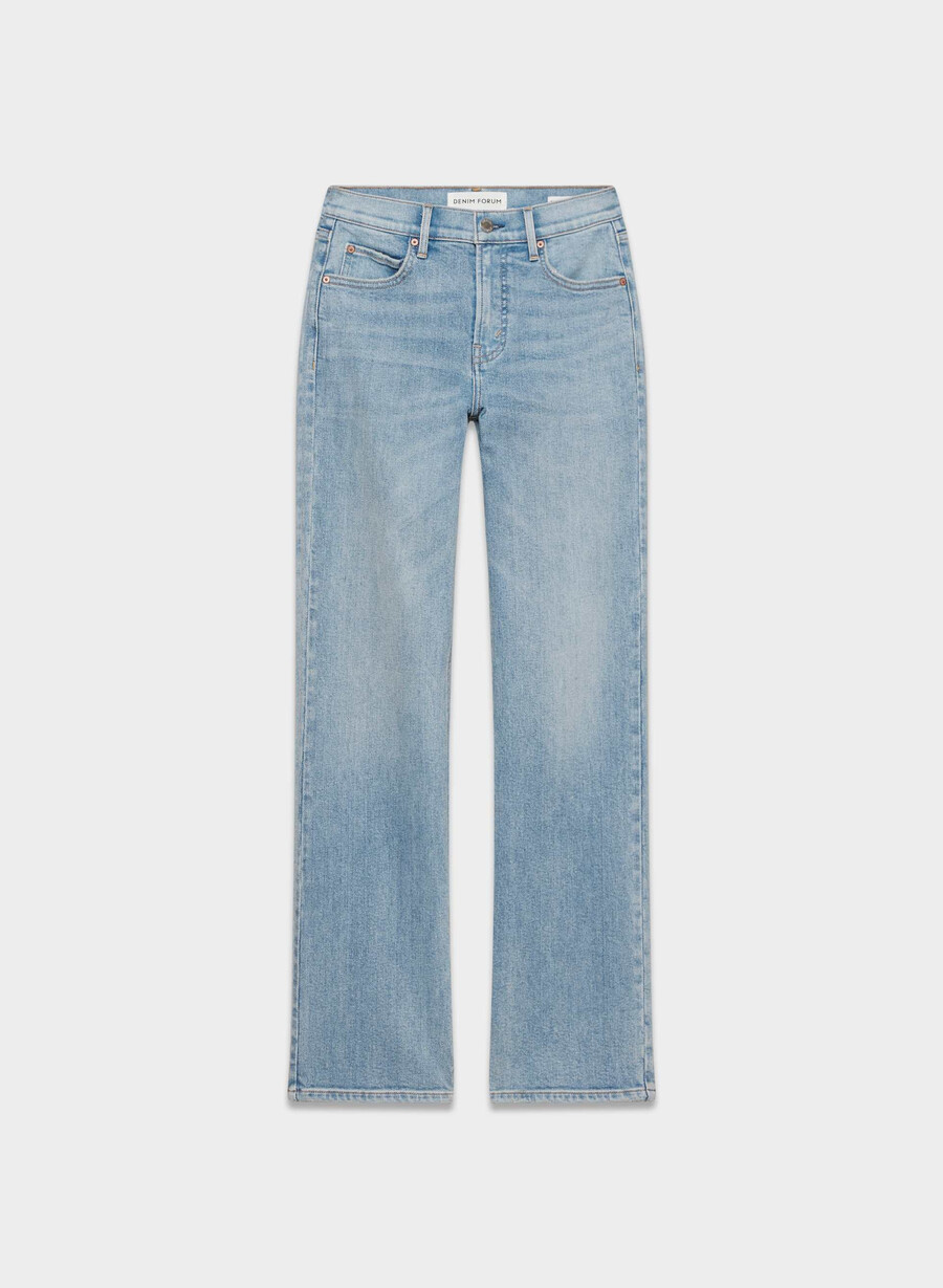 denim forum 90-tallets snatched high-rise straight jeans 7 År bleu taboo